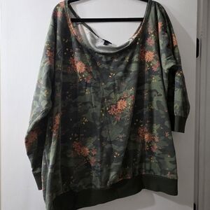Floral Camouflage Sweater